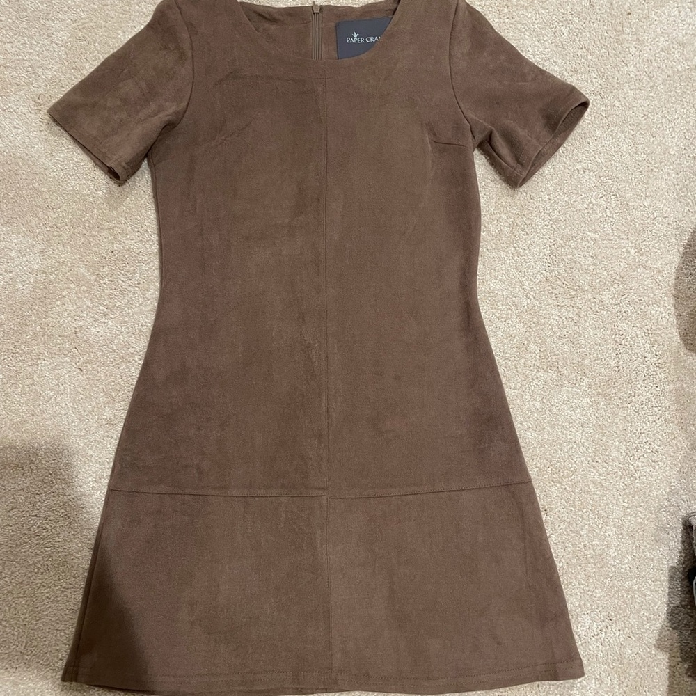 Tan/Brown suede dress